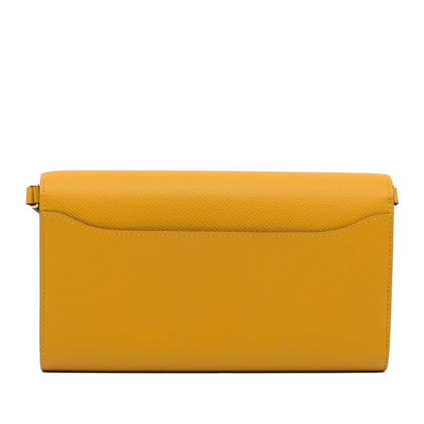 Hermès Epsom Constance Long To Go Wallet Yellow Leather Good condition - Inside View