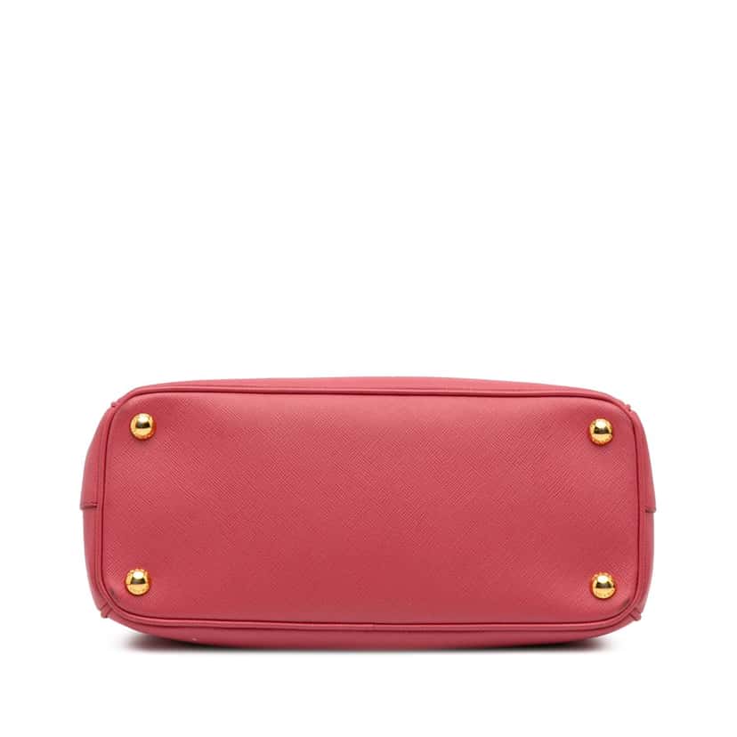 Prada Small Saffiano Lux Galleria Double Zip Satchel Pink Leather Good condition - Inside View