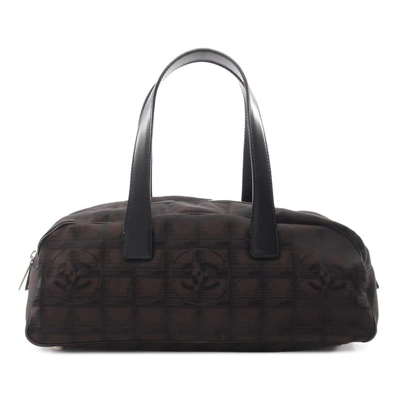 Chanel New Travel Line Nylon Handbag Brown Good condition - Front View