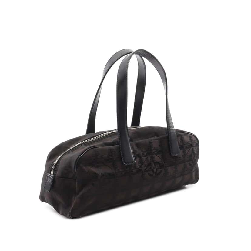 Chanel New Travel Line Nylon Handbag Brown Good condition - Back View