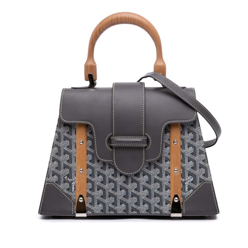 Goyard Goyardine Saigon Structured PM Grey Canvas Good condition - Front View
