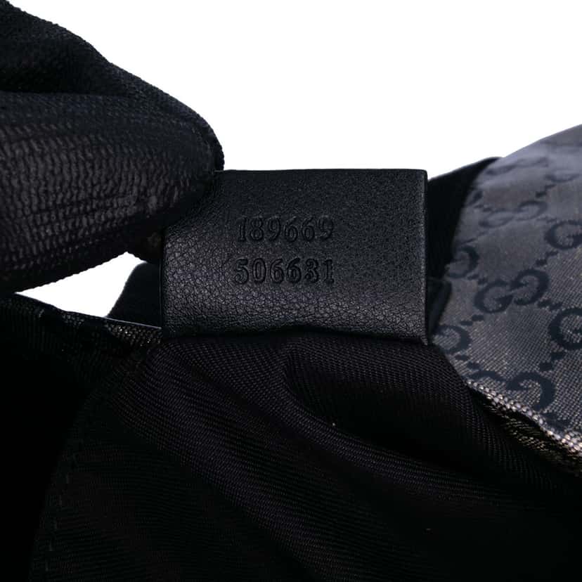 Gucci GG Crystal Web Tote Grey Canvas Good condition - Box View