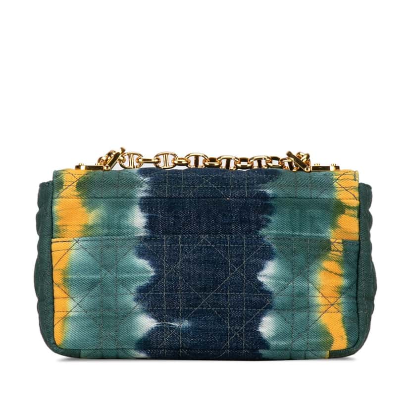 Dior Small Denim Tie-Dye Cannage Caro Bag Blue Denim Good condition - Inside View