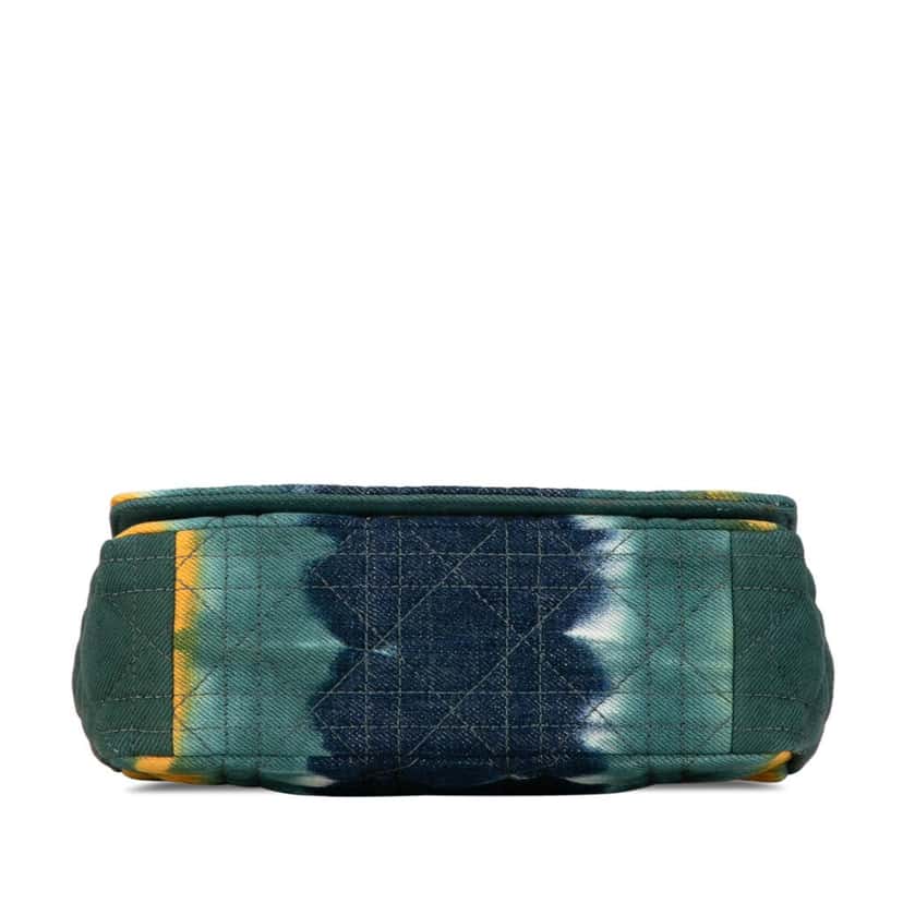 Dior Small Denim Tie-Dye Cannage Caro Bag Blue Denim Good condition - Model View