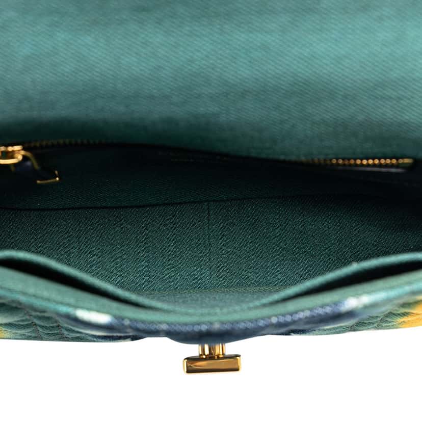 Dior Small Denim Tie-Dye Cannage Caro Bag Blue Denim Good condition - Box View