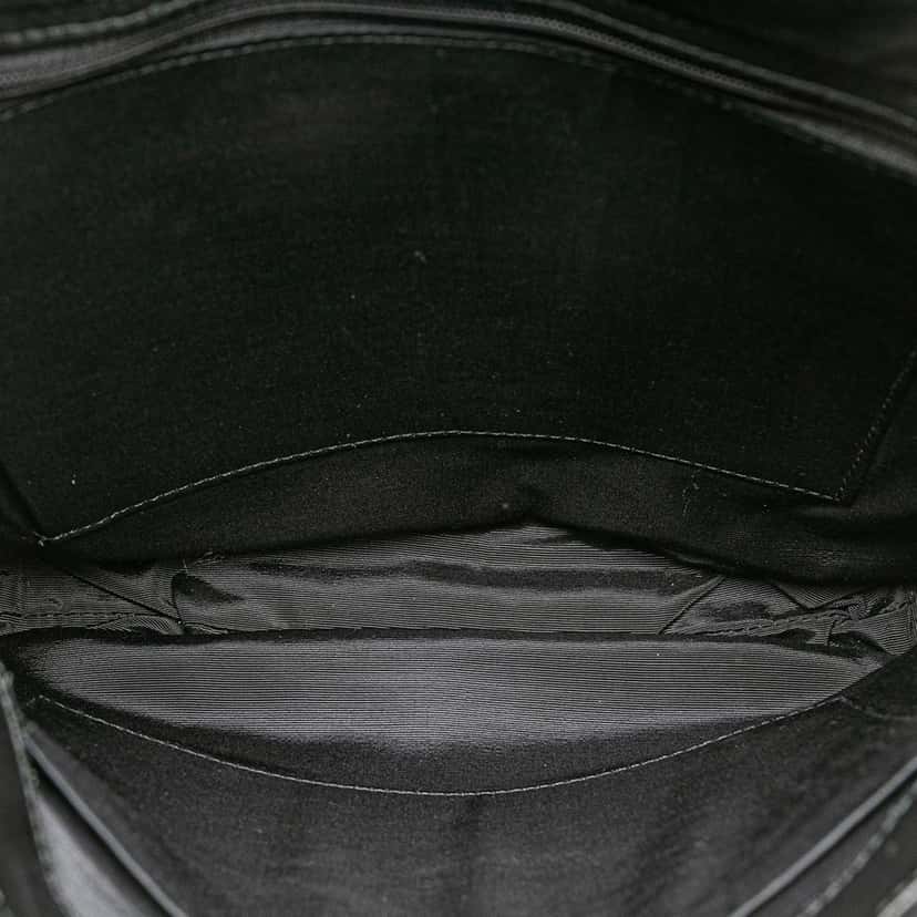 Burberry Nova Check Trimmed Leather Handbag Black Leather Good condition - Model View