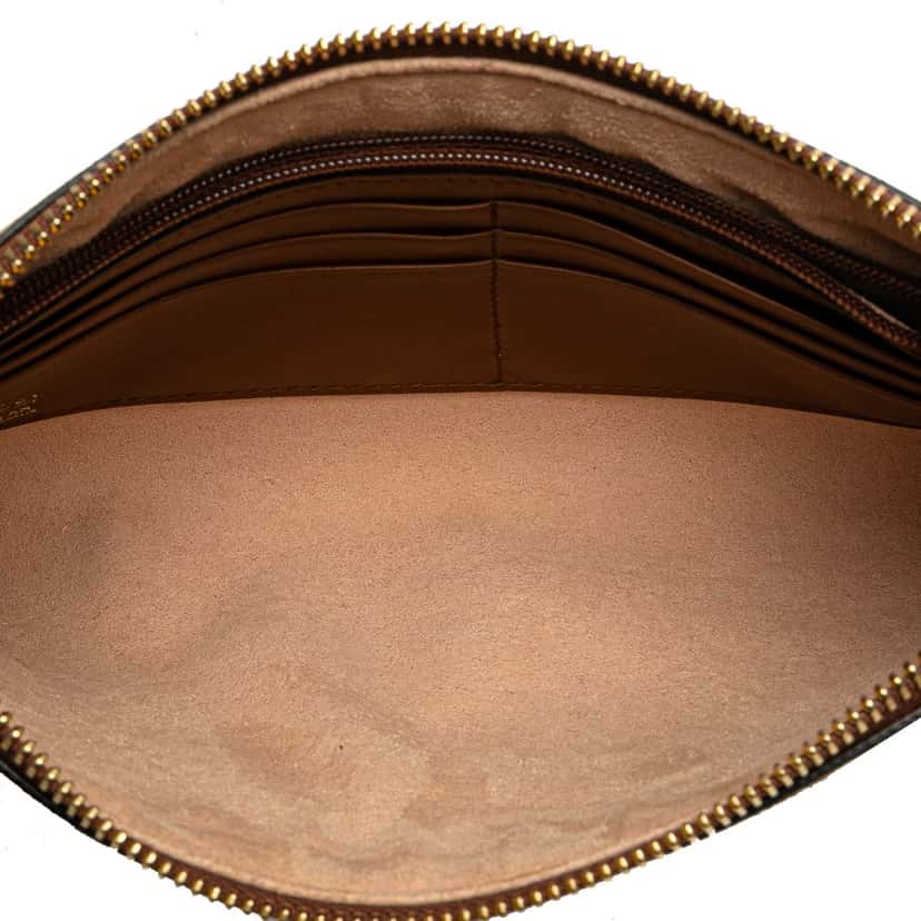 Gucci GG Supreme Embroidered Butterfly Chain Pochette Brown Canvas Good condition - Model View