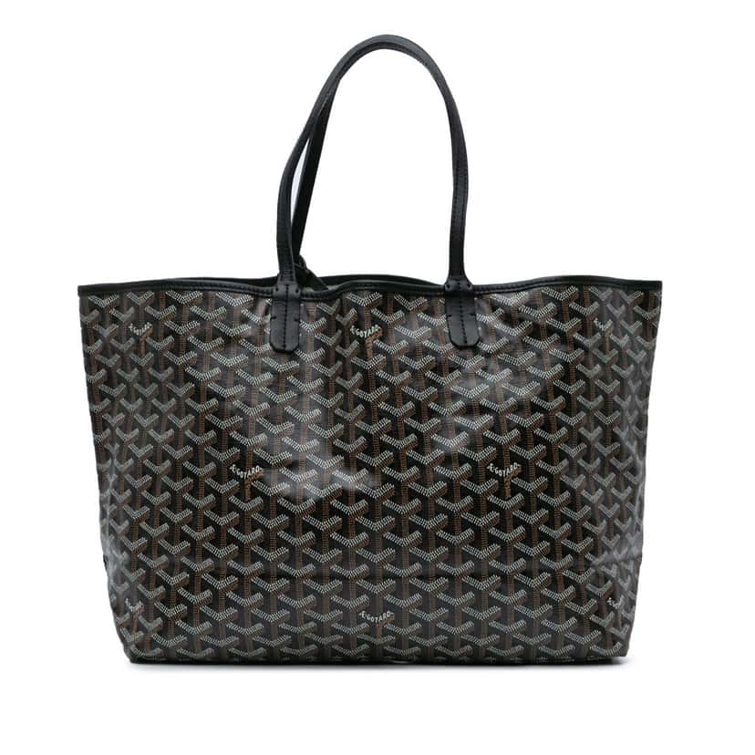 Goyard Goyardine Saint Louis PM Black Canvas Good condition - Front View