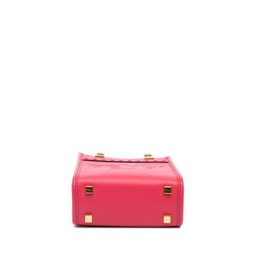 Fendi Mini Sunshine Shopper Tote Pink Leather Good condition - Inside View