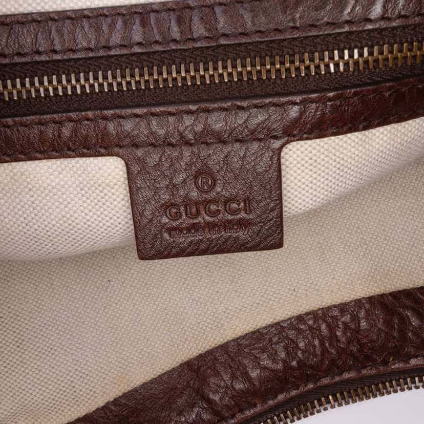 Gucci Medium GG Canvas Running Satchel Brown Canvas Good condition - Box View