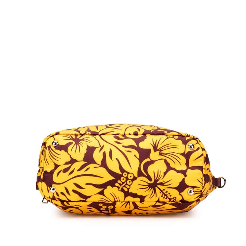 Prada Tessuto Stampato Tote Yellow Good condition - Inside View