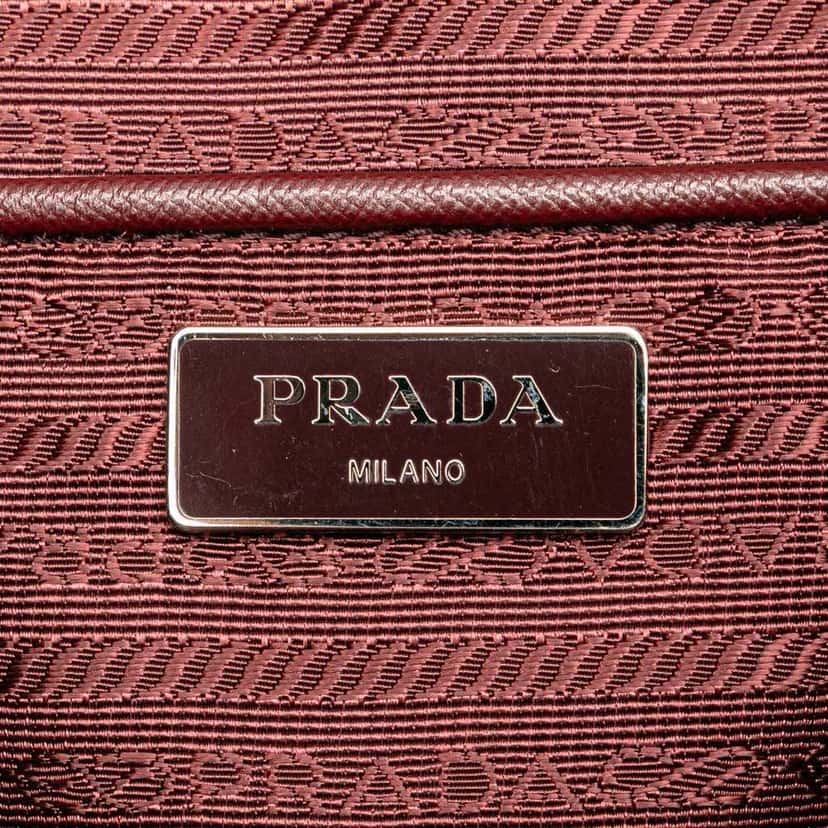Prada Tessuto Stampato Tote Yellow Good condition - Box View
