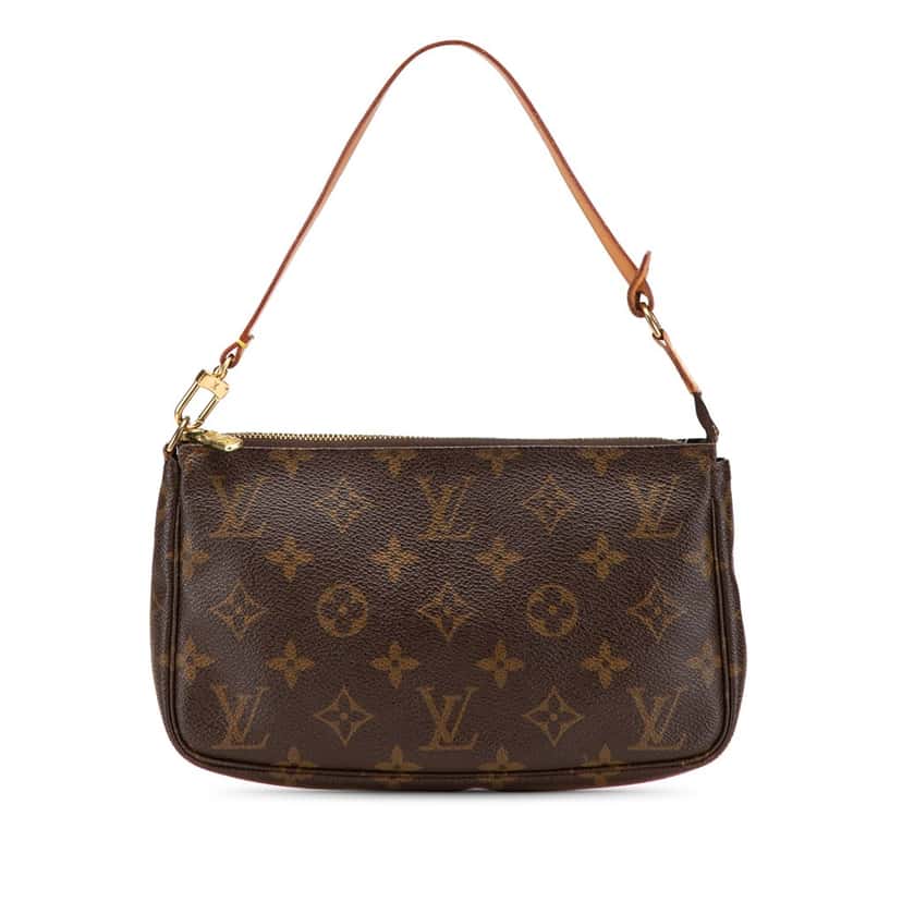Louis Vuitton Monogram Pochette Accessoires Brown Canvas Good condition - Front View