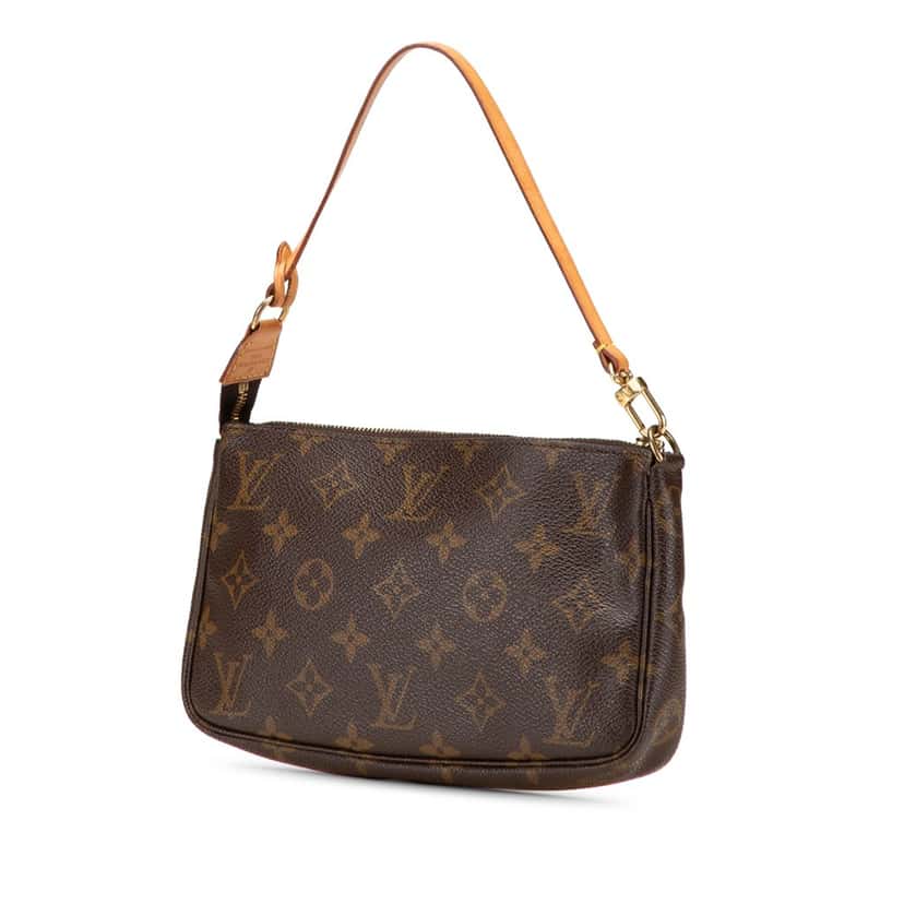 Louis Vuitton Monogram Pochette Accessoires Brown Canvas Good condition - Back View
