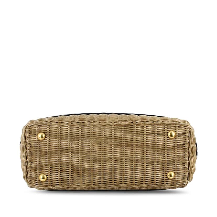 Dior Oblique Wicker Basket Bag Brown Good condition - Model View