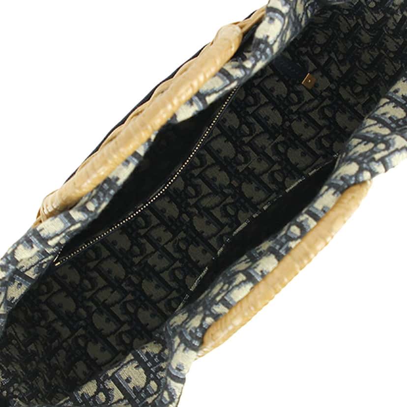 Dior Oblique Wicker Basket Bag Brown Good condition - Box View