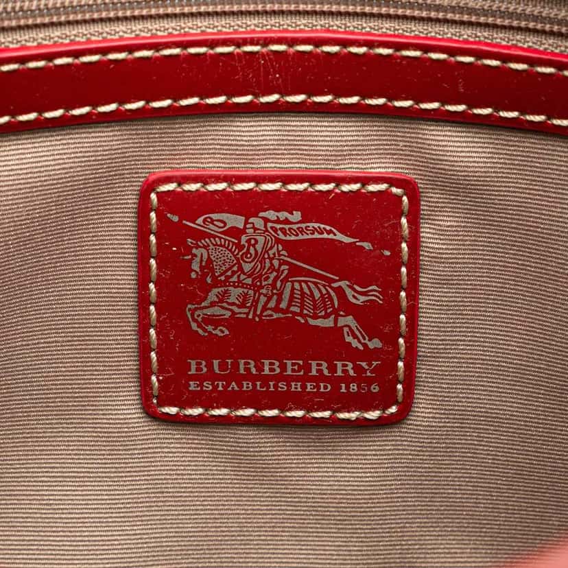 Burberry Supernova Check Coated Canvas Larkin Hobo Brown Canvas Very good condition - Box View