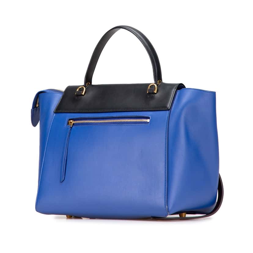Celine Mini Tricolor Smooth Calfskin Belt Bag Blue Leather Good condition - Back View