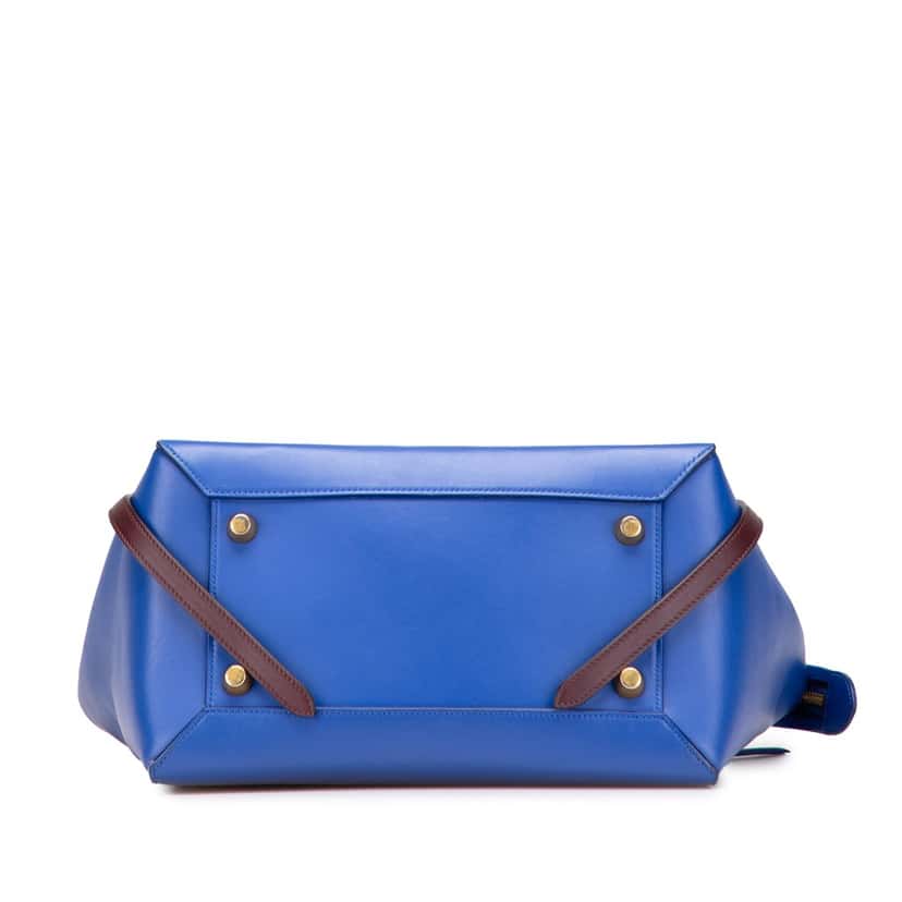 Celine Mini Tricolor Smooth Calfskin Belt Bag Blue Leather Good condition - Inside View