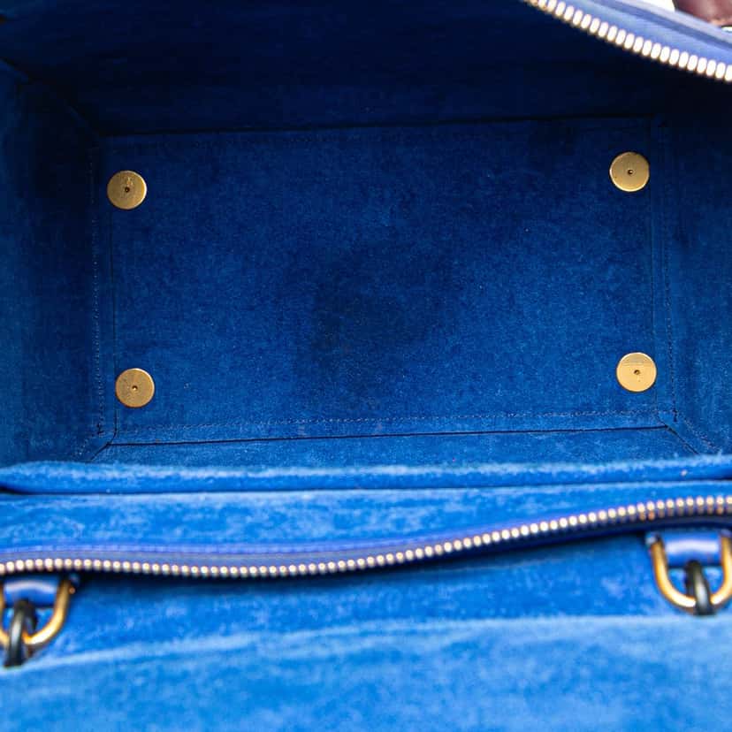 Celine Mini Tricolor Smooth Calfskin Belt Bag Blue Leather Good condition - Model View