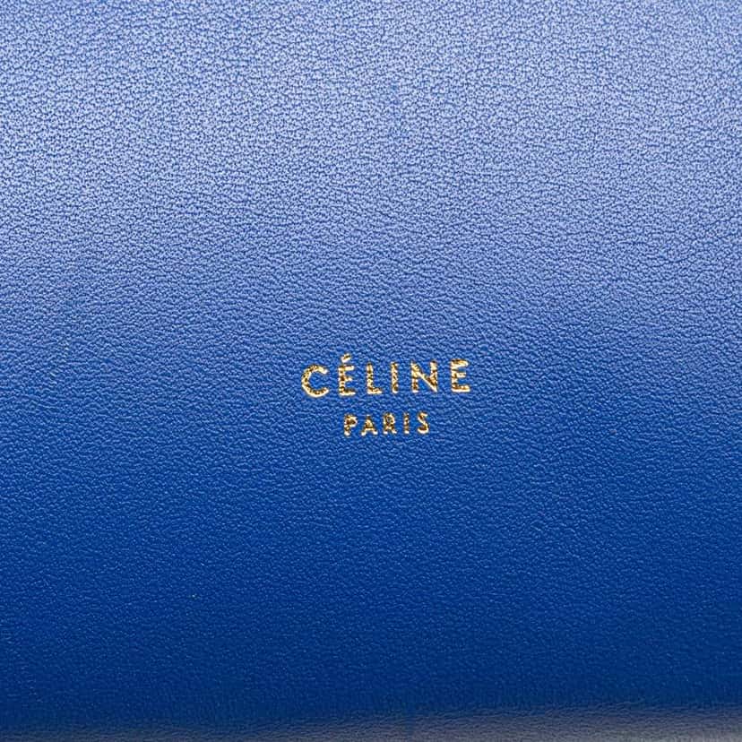 Celine Mini Tricolor Smooth Calfskin Belt Bag Blue Leather Good condition - Box View