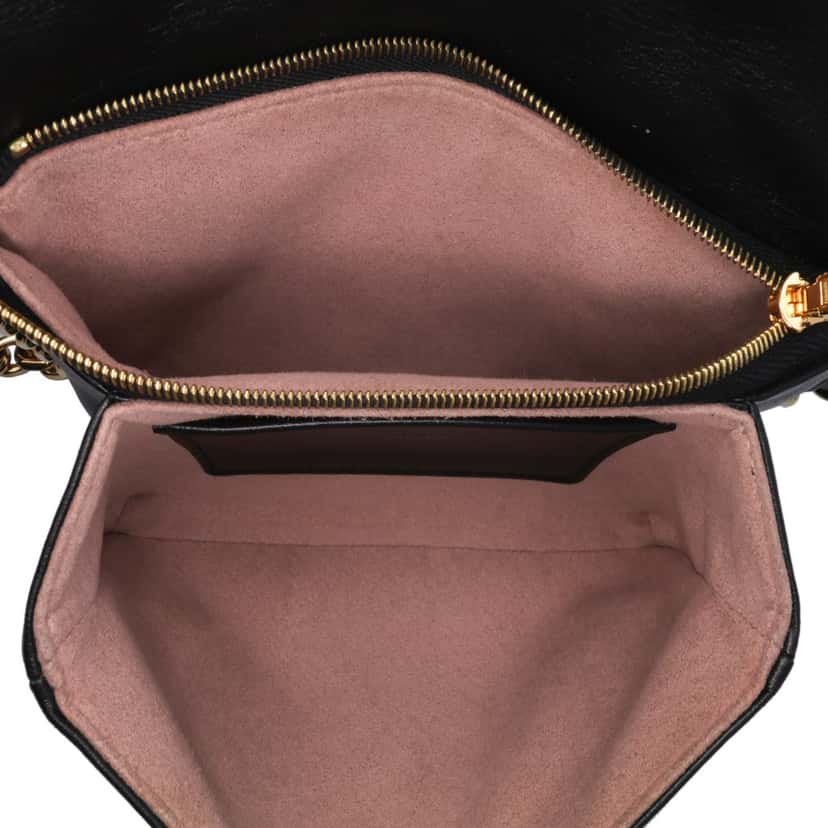 Louis Vuitton Monogram Embossed Pochette Coussin Black Leather Good condition - Model View