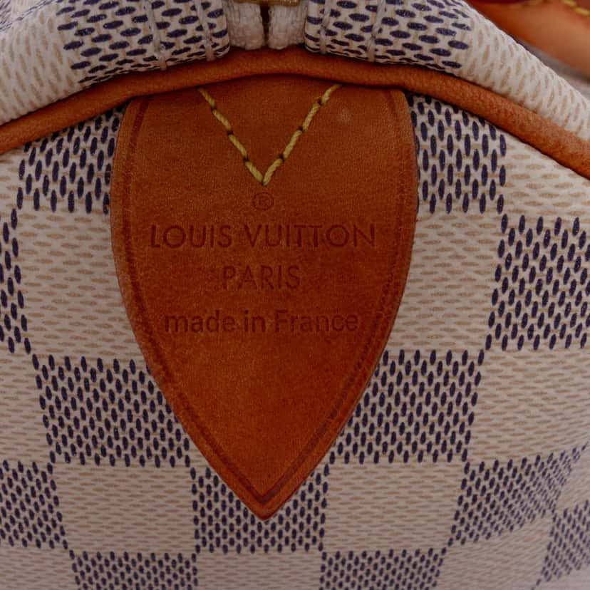 Louis Vuitton Damier Azur Speedy 30 White Canvas Good condition - Box View