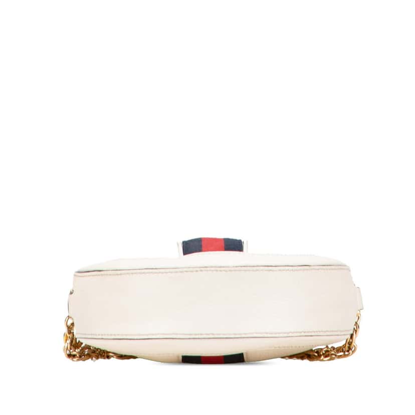 Gucci Mini Leather Ophidia Round Crossbody White Leather Good condition - Inside View