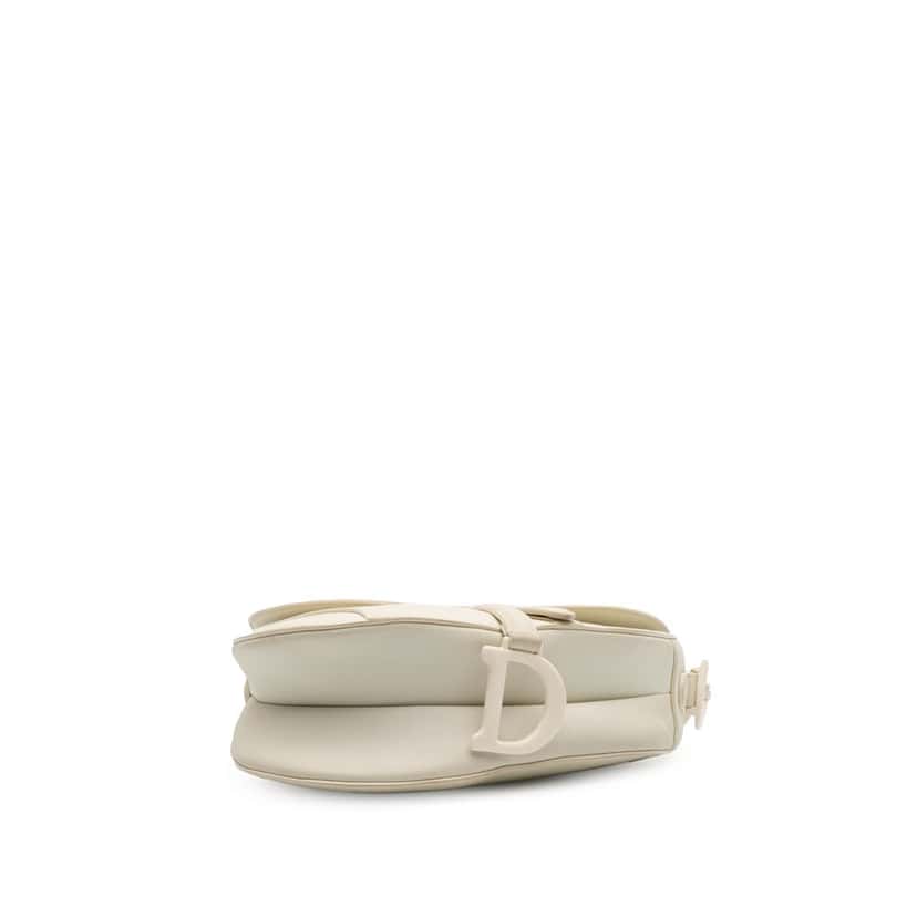 Dior Ultra Matte Calfskin Saddle Bag White Leather Good condition - Inside View