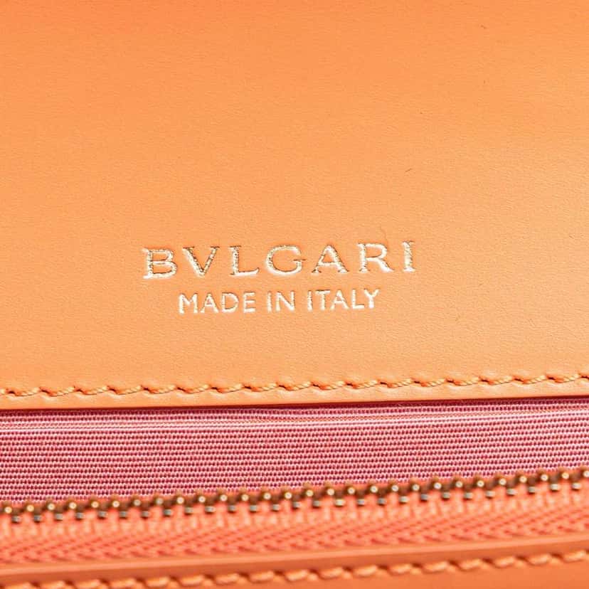 Bvlgari Calfskin Serpenti Forever Crossbody Orange Leather Good condition - Box View