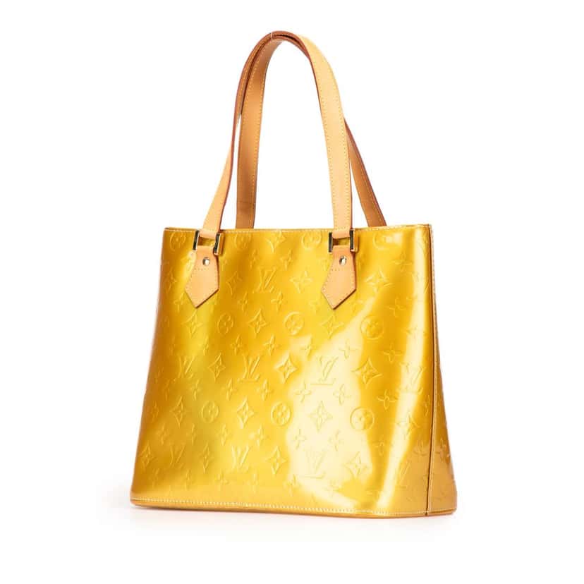 Louis Vuitton Monogram Vernis Houston Yellow Leather Good condition - Back View