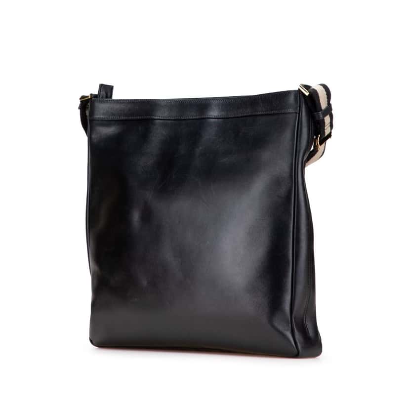 Gucci Leather Web Jackie Crossbody Black Leather Good condition - Back View