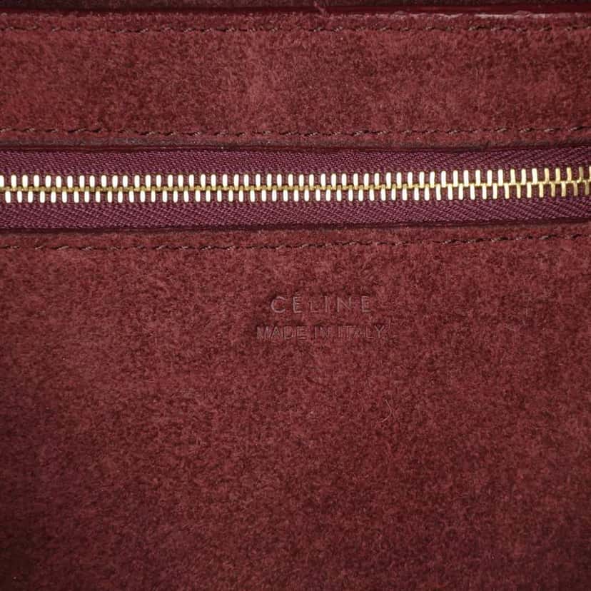 Celine Medium Leather Seau Sangle Bucket Bag Red Leather Good condition - Box View