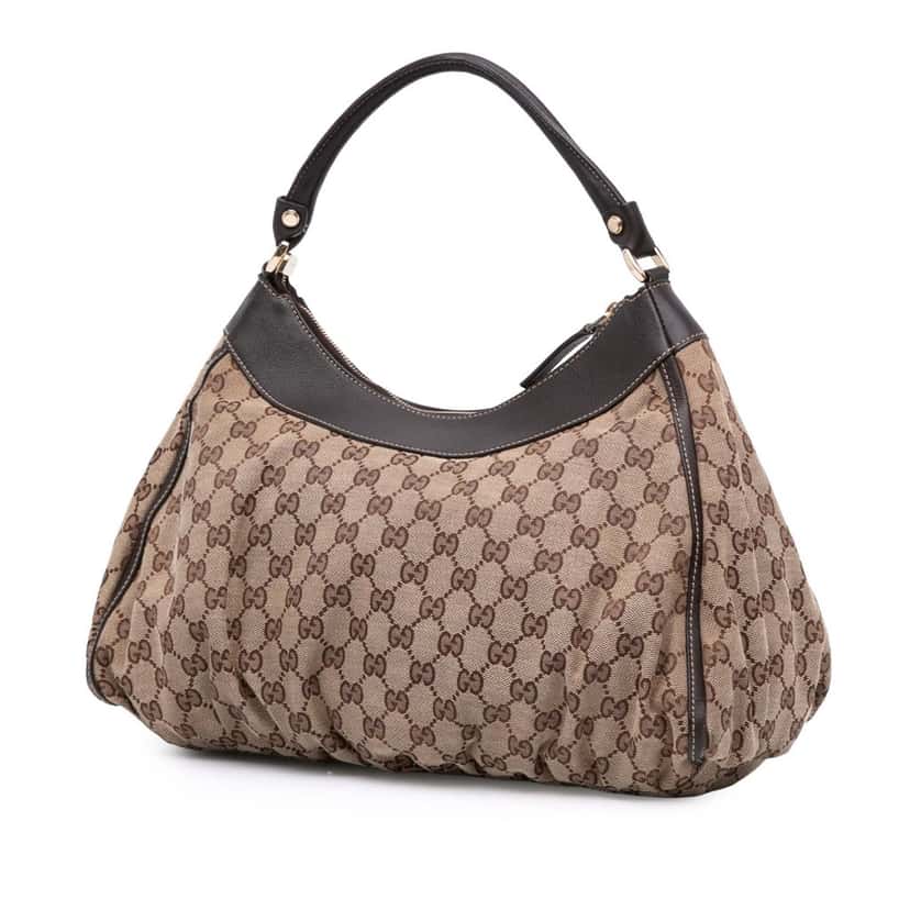 Gucci GG Canvas Abbey D Ring Shoulder Bag Brown Canvas Good condition - Back View