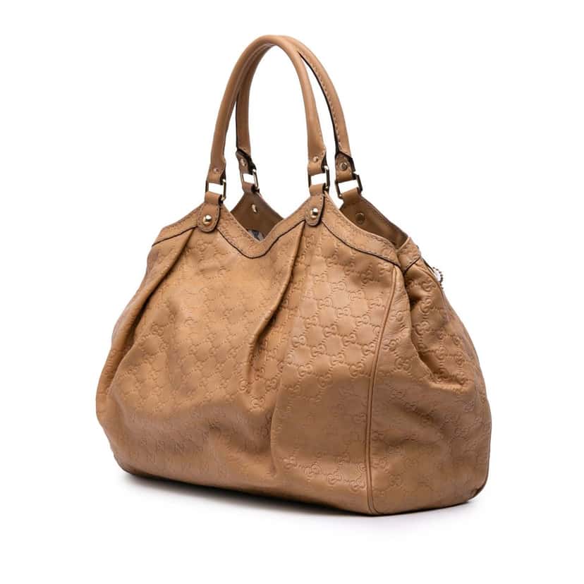 Gucci Large Guccissima Sukey Tote Brown Leather Good condition - Back View