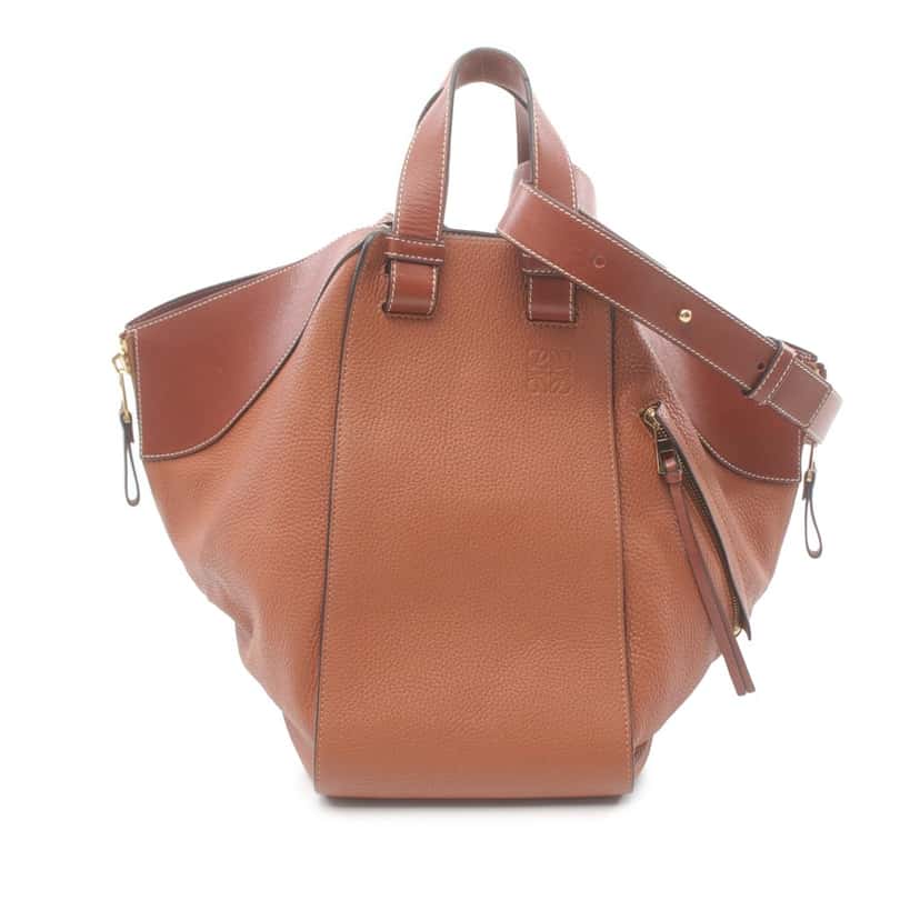 Loewe Medium Soft Grained Calfskin Hammock Brown Leather Good condition - Front View