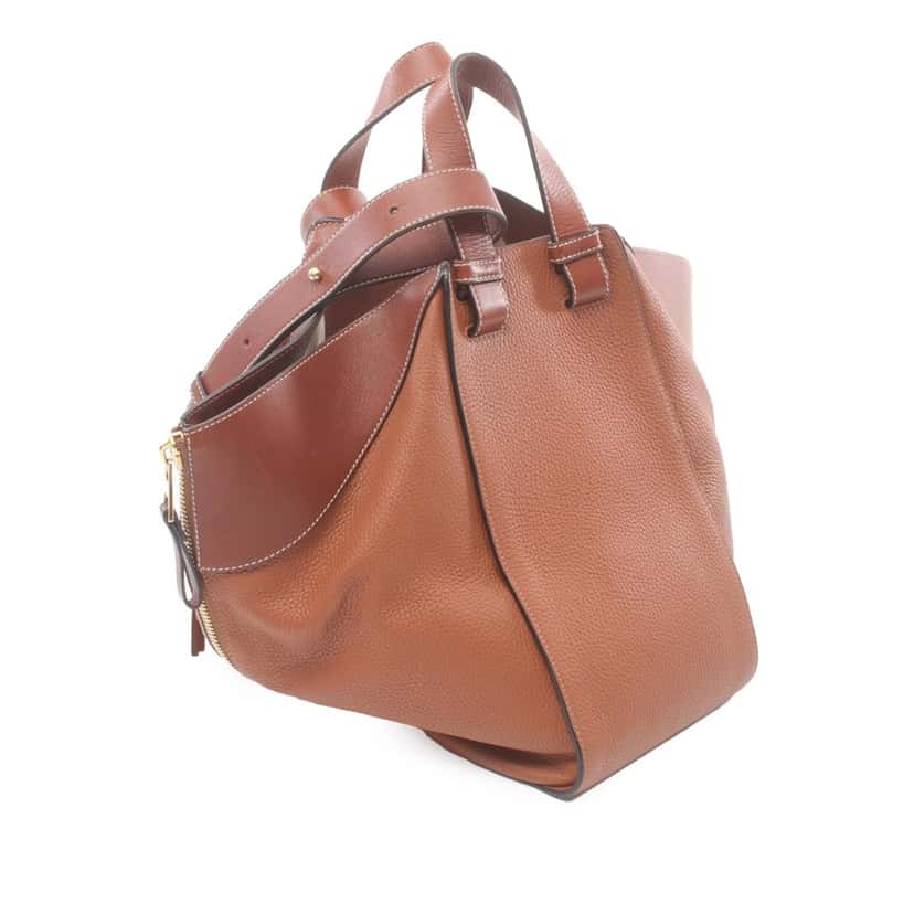 Loewe Medium Soft Grained Calfskin Hammock Brown Leather Good condition - Back View