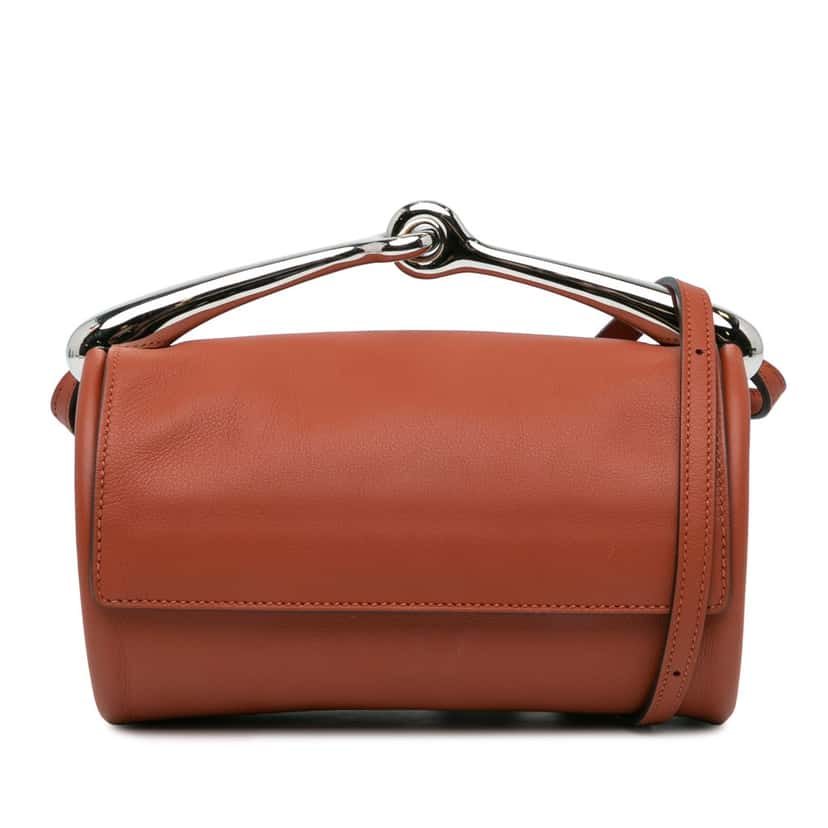 Hermès Veau Voloptu Sac Maximors Brown Leather Good condition - Front View