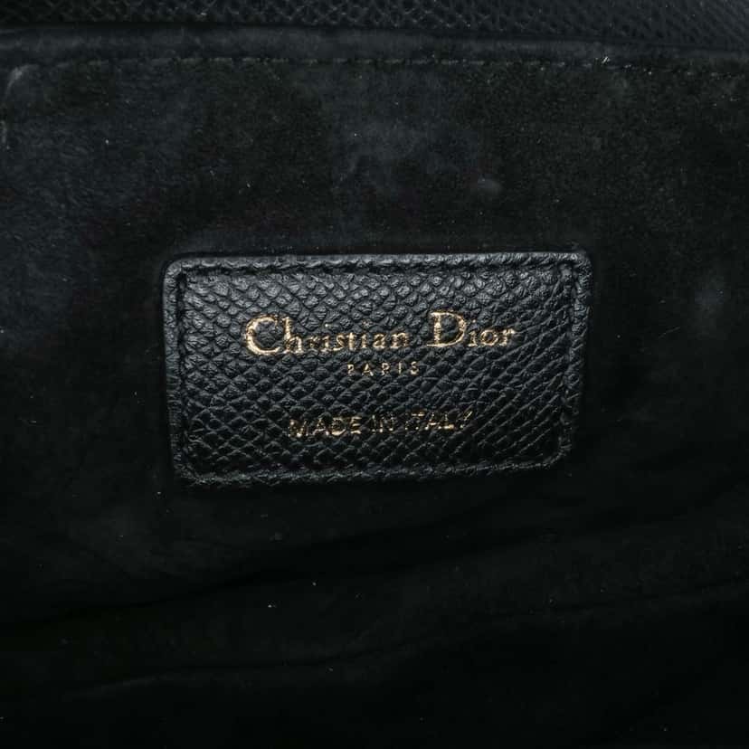 Dior Mini Grained Calfskin Saddle Black Leather Good condition - Box View