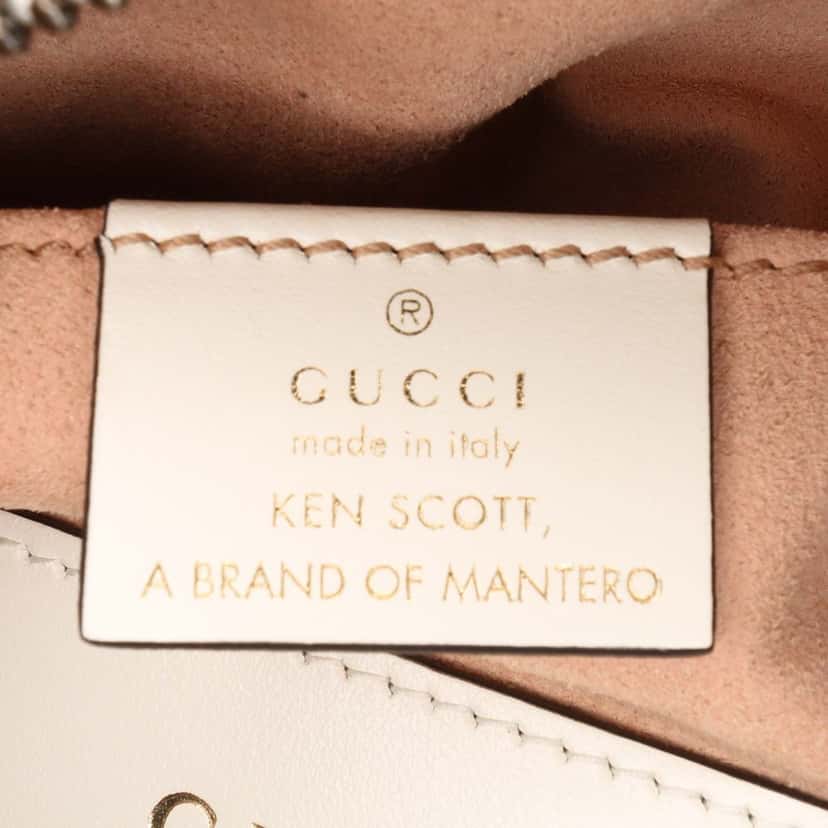 Gucci Ken Scott Mini GG Marmont Floral Printed Matelasse Leather Crossbody White Leather Good condition - Box View