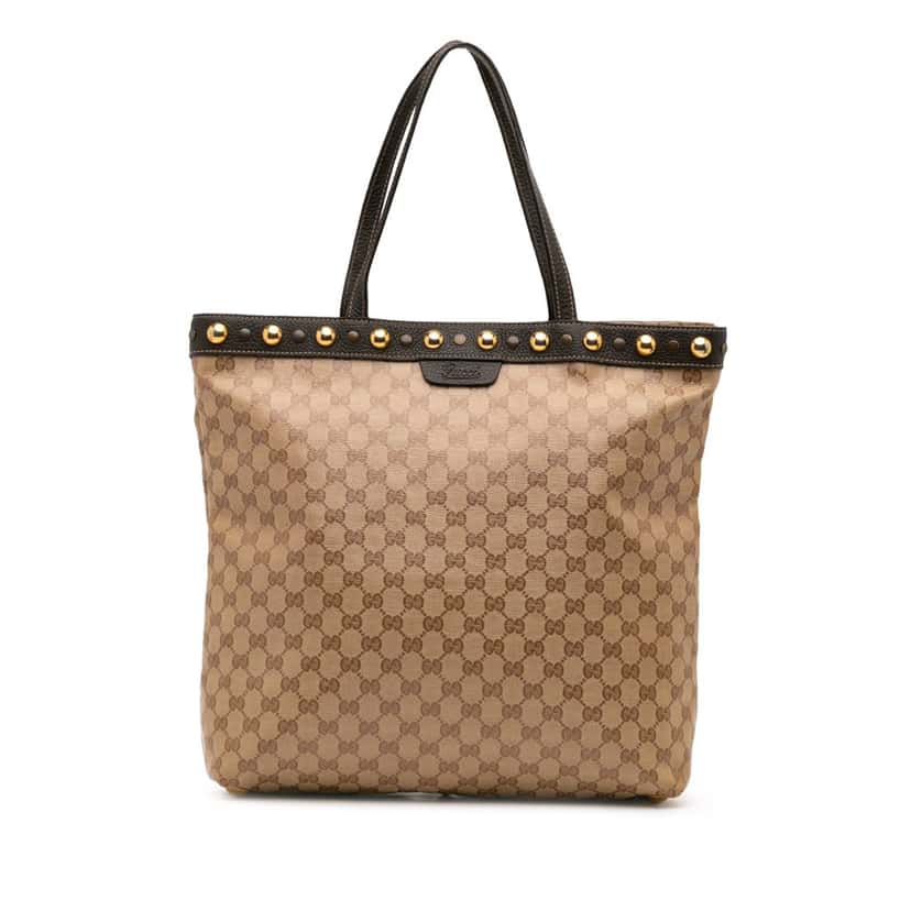 Gucci GG Crystal Babouska Tote Brown Canvas Good condition - Front View