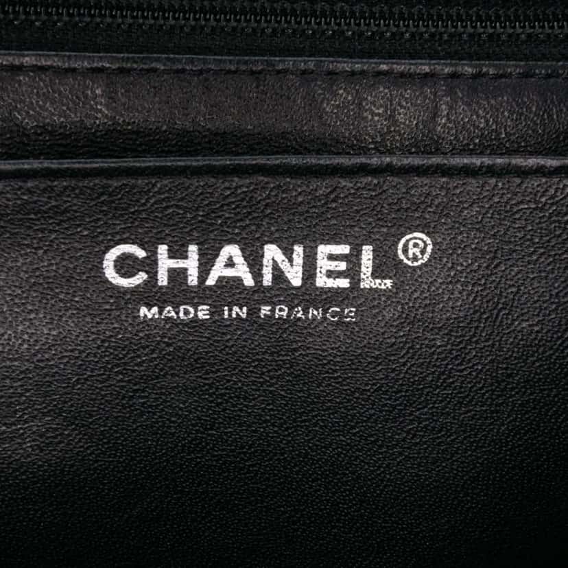 Chanel Jumbo Perforated Lambskin Single Flap Black Leather Good condition - Box View