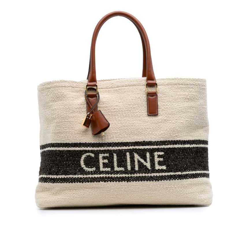 Celine Canvas Plein Soleil Horizontal Cabas Tote Brown Canvas Good condition - Front View