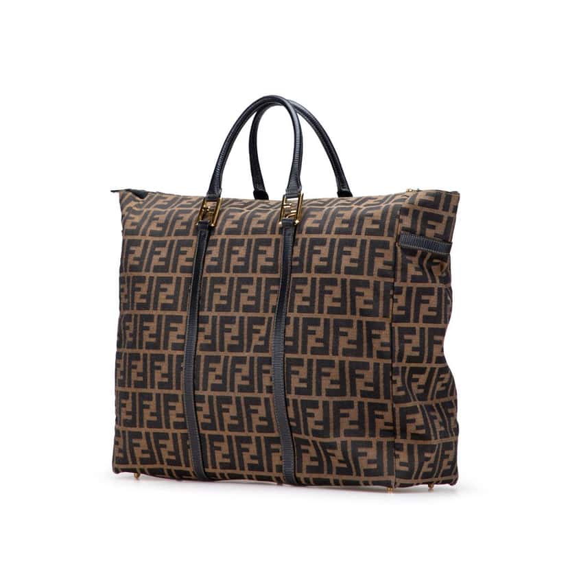Fendi Zucca Canvas Tote Brown Canvas Good condition - Back View