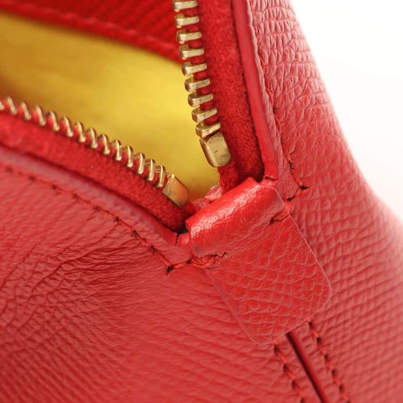 Balenciaga XXS Grained Calfskin Logo Ville Top Handle Bag Red Leather Good condition - Box View
