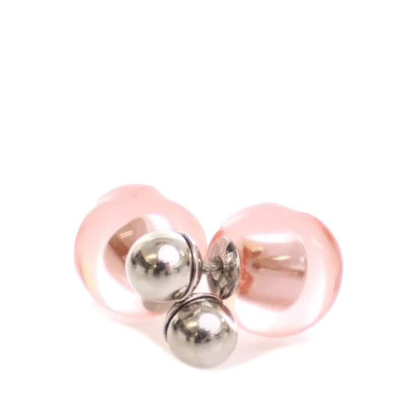 Dior Resin Mise En Dior Tribales Logo Earrings Pink Good condition - Back View