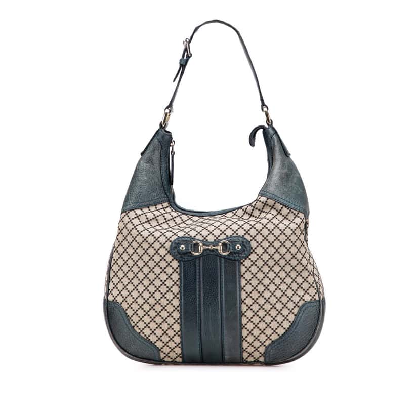 Gucci Diamante Canvas Catherine Hobo Brown Canvas Fair condition - Front View