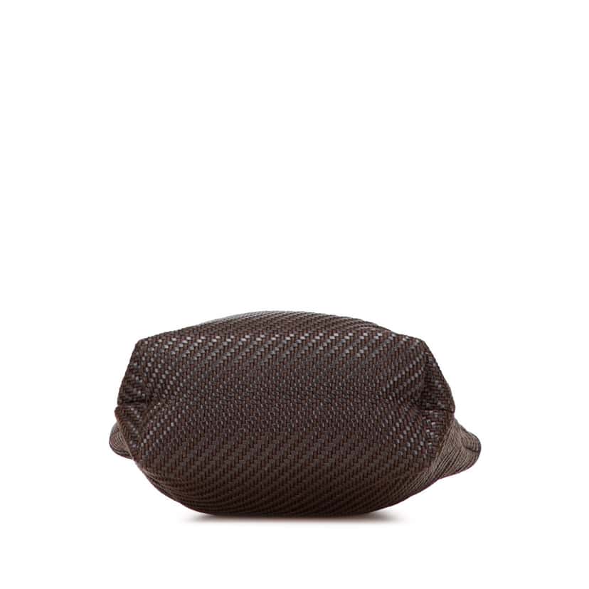 Hermès Woven Leather and Polyester Ahmedabad Diego PM Brown Leather Good condition - Inside View