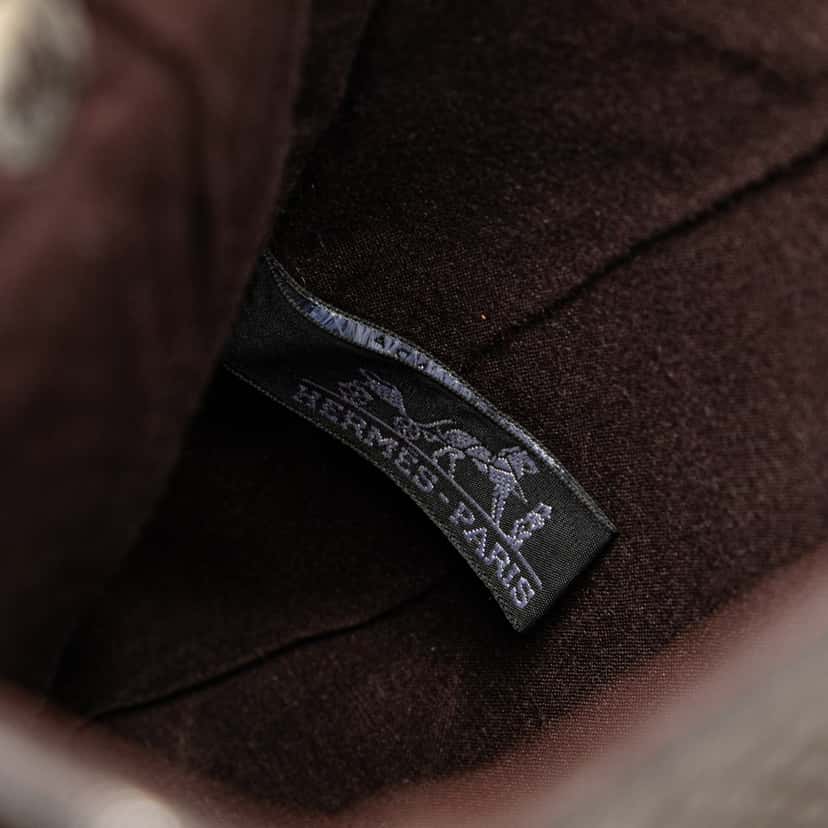 Hermès Woven Leather and Polyester Ahmedabad Diego PM Brown Leather Good condition - Box View