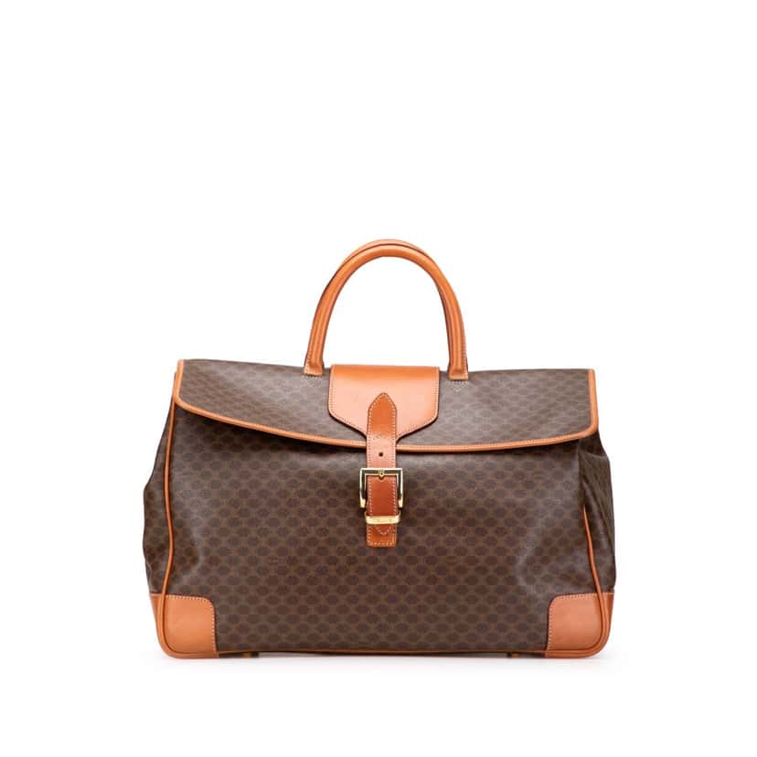 Celine Macadam Coated Canvas Travel Bag Brown Canvas Good condition - Front View
